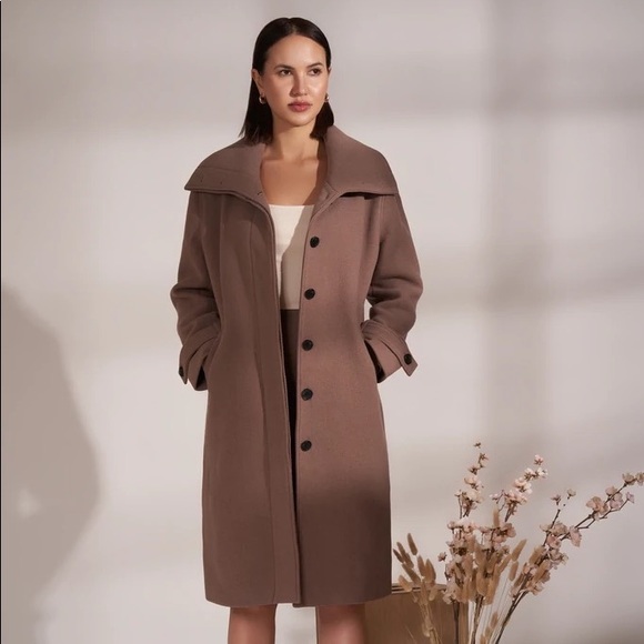 Zavi Pecan Wool Coat - Picture 1 of 5
